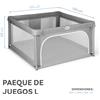 Innovaciones MS MS Innovaciones Box Parco giochi L - 120x120 - Grigio - pieghevole - con finestra a rete
