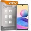 REY Pellicola salvaschermo per XIAOMI REDMI 10 5G, Vetro temperato, di qualità Premium