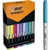 Bic Intensity, Pennarelli Colorati Indelebili, Set Cancelleria Casa E Scuola, 24 Unità, ‎Intenso/Pastello/Metallizzato, (la confezione può variare)