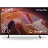 Sony Smart TV 50 Pollici 4K Ultra HD Display Direct-LED Sistema Google TV colore Nero - KD-50X80L