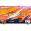 Hisense Smart TV 55 Pollici 4K Ultra HD Display LED con AirPlay 2 e sistema Vidaa OS - 55A6K