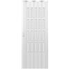 HDcasa Porta a soffietto modello extra standard in pvc vetri trasparenti reversibile regolabile sia in altezza che lunghezza made in italy fai da te (Bianco, 82x220)