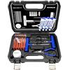 HASKYY Kit Professionale di 47 Pezzi per la Riparazione dei Pneumatici, con Istruzioni per Un Uso Semplice e rapido - Accessori Completi per Un Uso prolungato