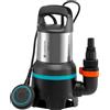 Gardena Pompa a Immersione per Acque Sporche 450 W: Portata 16.000 l/h, Prevalenza Max 7 m, per Particelle di Sporco Fino a 35 mm, Interruttore Flottante (9042-20)