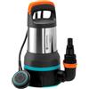 GARDENA Pompa sommergibile per acque chiare e sporche 15000: pompa di drenaggio combinata con portata di 15.000 l/h, aspirazione piatta fino a 1 mm e granulometria 35 mm, 550 W (09048-20)