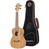 Ortega Guitars Ukulele Concerto Mancino - Elettro-Acustico - Timber Series - Gig Bag Inclusa - Zebrawood, Natural (RFU11ZE-L)
