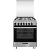 Glem Gas SA664MI6 cucina A Elettrico Nero, Acciaio inox