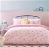 furn. Heya Home Set copripiumino stampato con fiocchi a quadretti - Rosa - Singolo