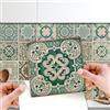 Walplus Adesivi Per Piastrelle Adesivi Per Piastrelle Per Bagno Facili Da Staccare E Da Attaccare Decorazioni Autoadesive Decorazioni Per La Cucina Verde Antico Azulejo 24 Pezzi 15Cm (6) Crema Chiaro