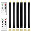 AnnSpa 6 Sets Candela LED Senza Fiamma a Batteria con Telecomando Candele Lunghe Decorazione Candele coniche a LED per Casa, Natale, Cene, Tavola, Feste, Matrimoni e Compleanni - Nero