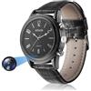Menborn Fotocamera compatta telecamera spia orologio tipo infrarossi rilevamento movimento fotocamera 32 GB, cinturino in pelle