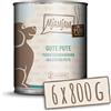 MjAMjAM - Cibo umido premium per cani - buon tacchino puro, confezione da 6 (6 x 800 g), senza cereali con carne extra