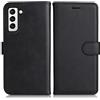 DENDICO Cover per Galaxy S21 Fe, Premium Portafoglio PU Custodia in PU Pelle, Flip Libro TPU Bumper Caso per Samsung Galaxy S21 Fe, Nero