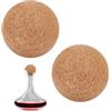 OLYCRAFT 2pcs 8 cm tappo a sfera in sughero in legno per decanter vino caraffa sostituzione bottiglia BurlyWood vino palla di sughero sferico tappo per bottiglia di vino a bocca larga accessori per