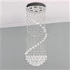 A1A9 Lampadario moderno in cristallo, plafoniera in cristallo trasparente K9, luci da incasso a sfera a spirale per soggiorno, corridoio, ingresso, corridoio, dimensioni: D40cm H110cm