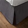 10XDIEZ coprirete (nero - letto 160 cm) | 60% cotone e 40% poliestere, colore nero sole, per letto da 160 cm, per vestire la rete con mantovana da 30 cm