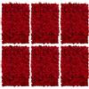 BLOSMON Fiori Finti Pannelli Decorativi Pareti, 6 Pezzi, Rosso, 60 x 40 cm | Ortensie Fiori Artificiali, Parete Matrimonio Flowers Finte Realistici Pannello, per Decorazioni Addobbi, Parete, Casa, Festa