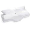 Elviros - Federa per cuscino in memory foam con contorno cervicale (grigio scuro, solo federa)