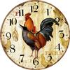 VIKMARI Orologio da parete silenzioso non coutil - Esecuzione motivo cavallo cucina orologio da parete qualità quarzo batteria operata orologio da parete rotondo 8 pollici gallo rustico