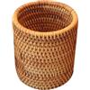 Healifty Contenitore Cilindrico in Vimini Intrecciato Per Set Da Tè Organizer Scrivania Ufficio E Porta Penne Cesto Multiuso in Rattan Naturale Per Casa E Ristorante 3.15X3.15X3.94In