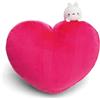 NICI cuscino MOLANG a forma di cuore 42x27cm con peluche MOLANG 10cm rosa - Soffice cuscino morbido per bambini, bambine, neonati e amanti dei peluche - Ideale a casa, all'asilo o in viaggio - 61679