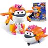 Super Wings Transformable aeroplano Supercharged Tiki, altezza circa 12,7 cm, Figura d'azione 2 in 1, aeroplano giocattolo e figura robotica per bambini e bambine a partire da 3 anni