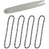Anesty Barra di guida e 4 catene per motosega, barra per motosega da 35 cm, catene per motosega a forma quadrata da 1,3 mm, lunghezza 50 maglie, compatibile con STIHL