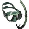 CRESSI COMBO METIS + CORSICA CAMOUFLAGE VERDE Maschera Boccaglio