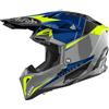 AIROH AVIATOR 3 PUSH BLUE GLOSS Casco Integrale Cross
