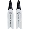 CETMA LOTUS BLADES S WHITE+BLACK Pinne in Micro-Composito Polimerico