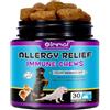 JSBNQRMZ Allergia per cani,30 alleviatori di prurito per cani,rafforzano il sistema immunitario-Sapore di anatra alla pechinese,leniscono il prurito di pelle,zampe,occhi,orecchie,fermano il prurito,leccano