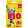 RIO Biscotti RIO ai Frutti di Bosco | 150 g | Alimento complementare per uccelli ornamentali | Delizioso spuntino per tanta varietà | Con uova e cereali | Adatto per uccelli in muta e in cova