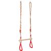 Anelli da palestra con barra oscillante a trapezio in legno per allenamento