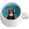 Biigming Tazza Cavallo Tazza Animal 3D in Ceramica 350ml Tazzine da caffè Mug con Figurine Animati Regalo per Natale, Compleanno, Amici, Familiari o Bambini(Cavallo)
