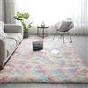 ISMOL Tappeto morbido e soffice Area Rug, per soggiorno, camera da letto, ufficio, per esterni, corridoio, moderno e ricco di colori (iridescente, 60 x 120 cm)