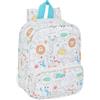 safta Prescolastic Zoo - Zaino per asilo, adattabile al carrello, facile da pulire, ideale per bambini di diverse età, comodo e versatile, qualità e resistenza, 22 x 10 x 27 cm, beige, M, Casual