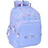 safta BENETTON LILA - Zaino scuola per bambini, ideale per bambini di diverse età, comodo e versatile, qualità e resistenza, 32 x 15 x 42 cm, viola, M, Casual