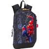 safta SPIDERMAN ATTACK - Mini zaino per uso quotidiano, ideale per bambini di diverse età, comodo e versatile, qualità e resistenza, 22 x 10 x 39 cm, Nero, M, Casual
