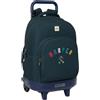 safta HARPER & NEYER - Zaino grande con ruote, compatto, rimovibile, ideale per bambini di diverse età, comodo e versatile, qualità e resistenza, 33 x 22 x 45 cm, Blu navy, M, Casual