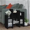 YITHOPI Credenza,Mobile dispensa cucina Madia ingresso Mobile contenitore ad angolo Per Sala da Pranzo Salotto Corridoio Cucina Nera 60x26x60 cm in Truciolato