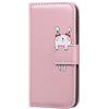 KELISI Cover per Samsung Galaxy S8+/S8 Plus(6.2 Pollice),Cartone Animato Flip Caso in Pelle Premium Portafoglio Custodia con Funzione Supporto, Chiusura Magnetica -Coniglio,Oro Rosa