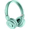 SUYING Cuffie Bluetooth, cuffie wireless con microfono, stereo ad alta fedeltà con bassi profondi, adatte per viaggi, lavoro, computer e telefoni cellulari (verde)