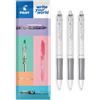Pilot Acroball Penna a sfera retrattile bianco puro, gamma Begreen, riciclata al 79%, confezione da 3, pennino medio da 1,0 mm, ideale per scrivere, scuola, casa, revisione, ufficio, (nero)