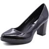 QUEEN HELENA Scarpe Eleganti Chiuse con Tacco Medio Décolleté Donna ZM9538 (Nero Lucido, Sistema Taglie Calzature EU, Adulto, Donna, Numero, Media, 36)