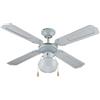 Vinco Ventilatore a Soffitto con Luce 4 Pale Bianco 105 cm 55w