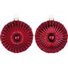 Inge's Christmas Pallina Vetro Rosso Scuro Fiore Prezzo cad uno Indicare Preferenza