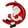 Inge's Christmas Appendino Babbo Natale Sulla Luna Plastica 20 cm