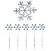 FRCOLOR 6Pcs Fermagli per Capelli con Fiocco di Neve Forcine con Strass di Neve Natalizia Barrette con Fiocco di Neve Accessori per Capelli da Sposa per Le Donne Ragazze
