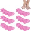 zoerbufan 6 Pezzi Separatore Dita Piede, Distanziatori Dita Piedi, Barelle in Gel per Dita del Piede Sovrapposte, Allargadita in Morbido Raddrizza Toe Spacer per Donne e Uomini, 0% BPA (Rosa)
