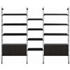 KARTELL libreria da parete con 6 ripiani da 90 cm, 4 ripiani da 60 cm e 2 contenitori ADAM WOOD - 8906-NN